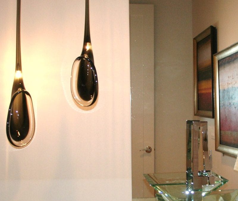 Custom glass and mirror installation in a home