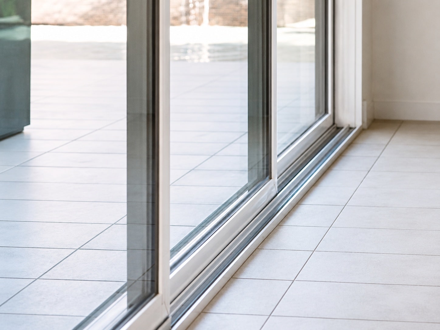 New sliding glass patio door installation